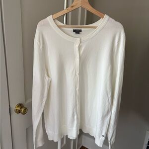 Eddie Bauer White Women's Sweater Cardigan 2 XL